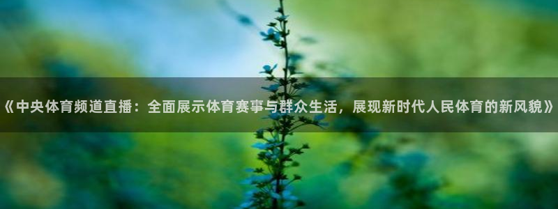 咪咕体育录像回放：《中央体育频道直播：全面展示体育赛事与群众生活，展现新时代人民体育的新风貌》